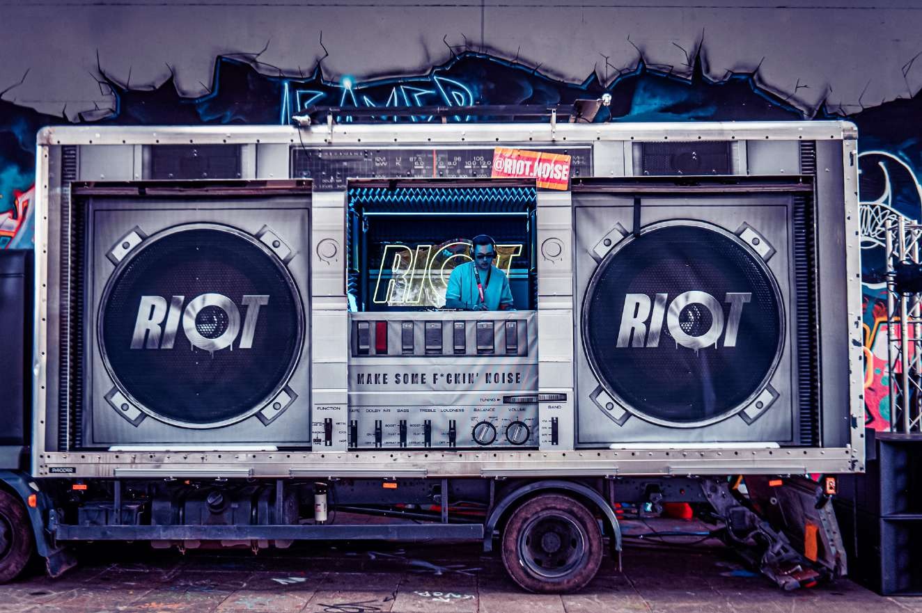 Noise Truck side view at festival