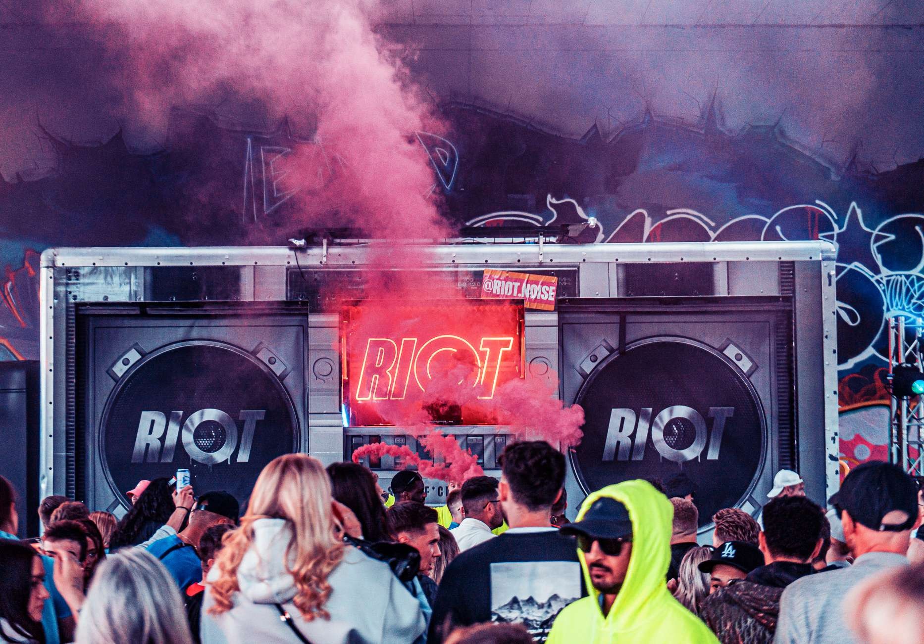 Noise Truck stage with crowd